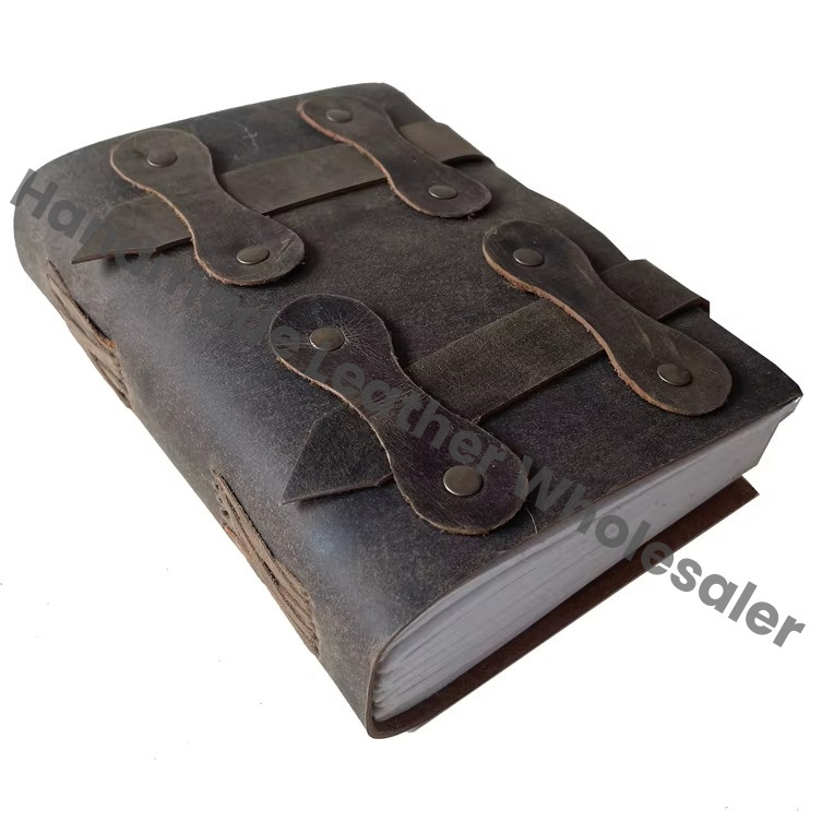 Luxury Business Custom Brown Soft Leather Thermal Binding Sheets Notebook Gift Cover Organizer Handmade Journal Recyclable
