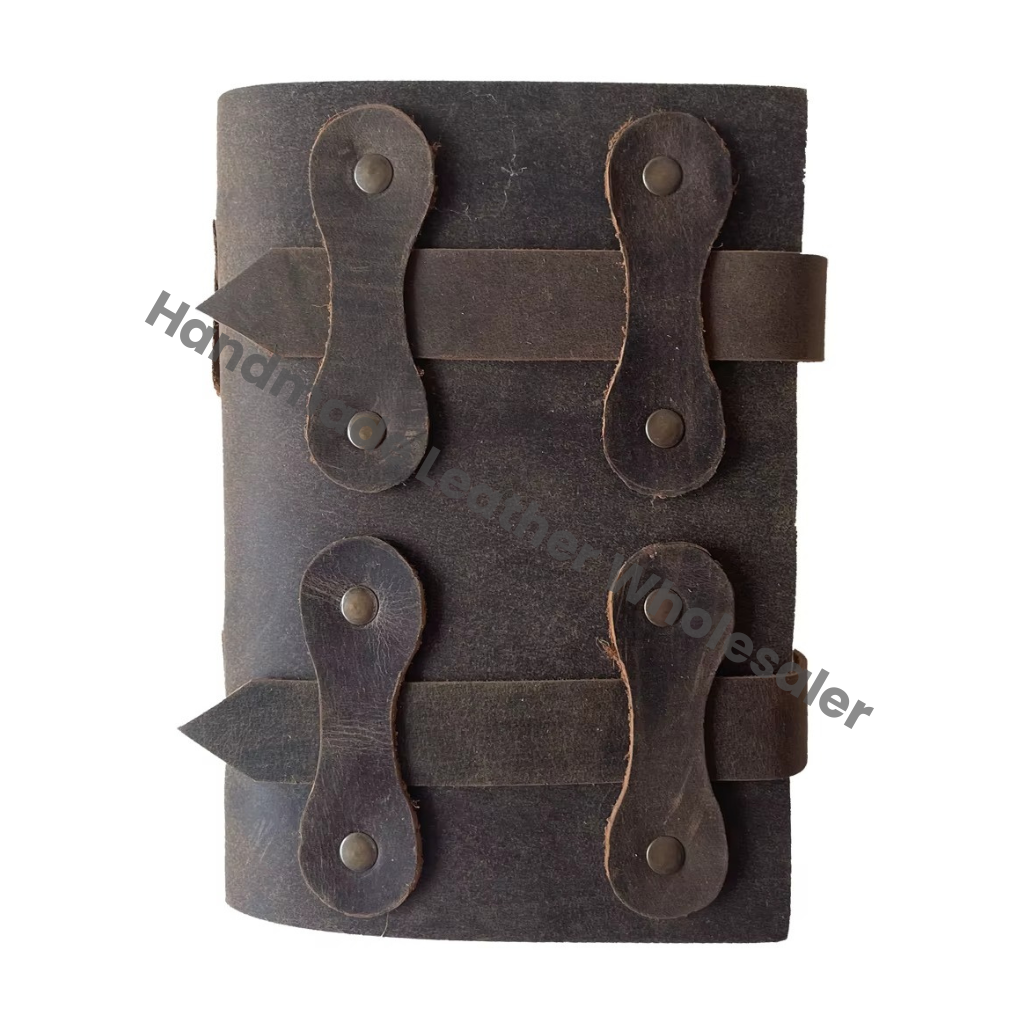 Luxury Business Custom Brown Soft Leather Thermal Binding Sheets Notebook Gift Cover Organizer Handmade Journal Recyclable