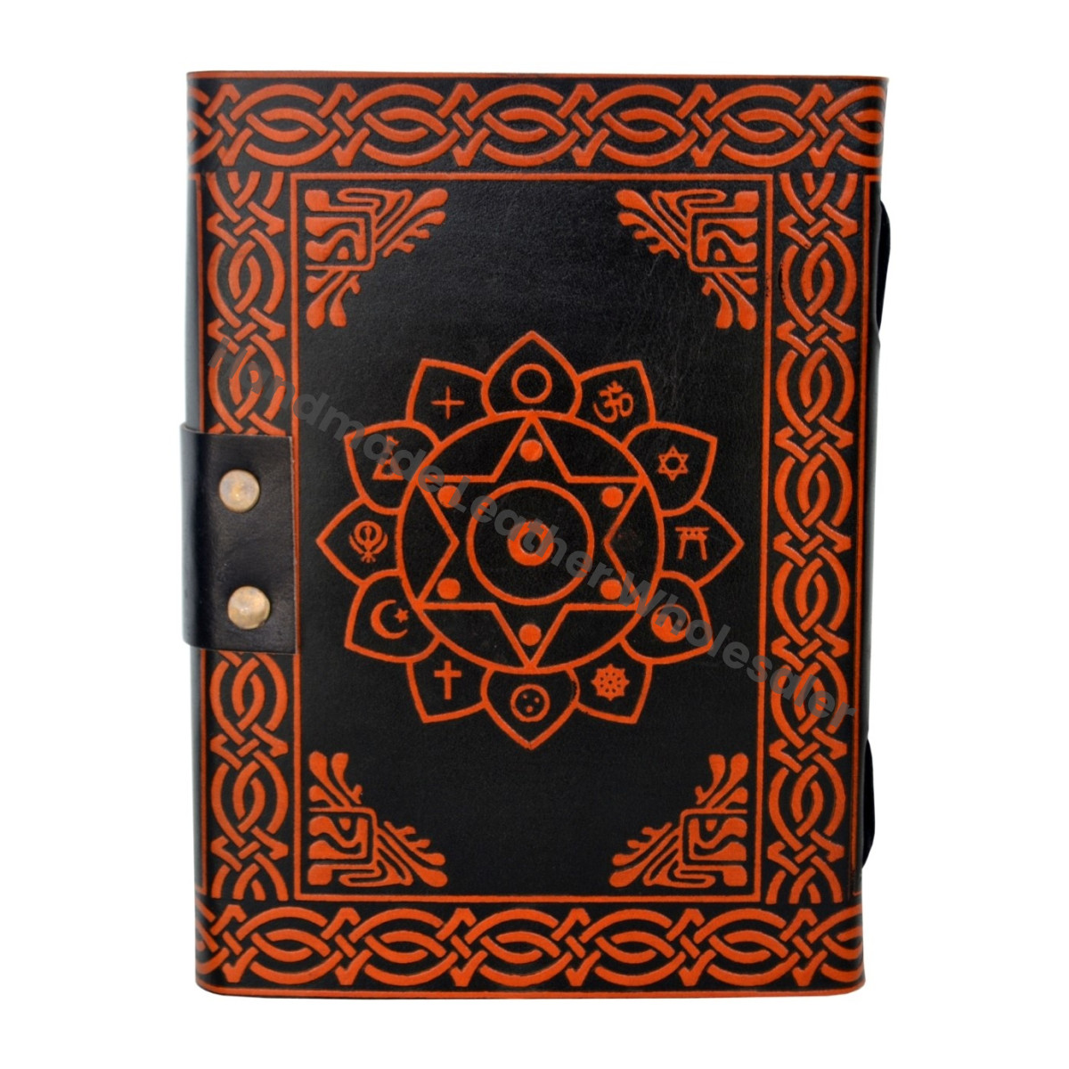 Luxury Handmade Genuine Leather Lion Celtic Journal | Vintage Non Refillable Writing Notebook | Personalized Leather Diary Gift