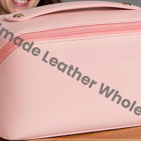 Luxury Pink Toiletry Bag for Women | Large Travel Cosmetic Organizer | Waterproof Makeup Bag | Elegant Toiletry Case for Travel & Gift..