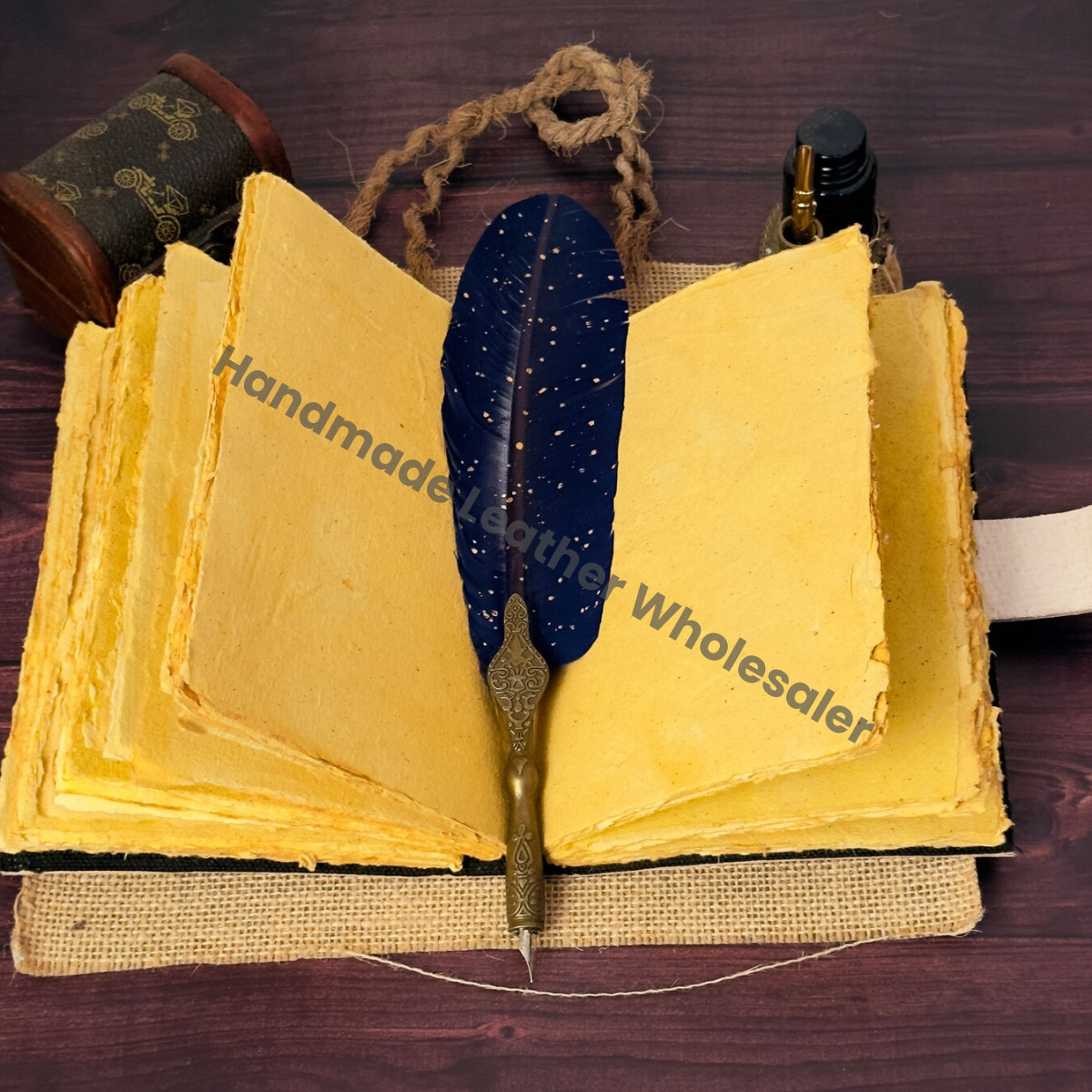 Moon Phase Leather Grimoire, Sun and Moon Journal, Spell Book