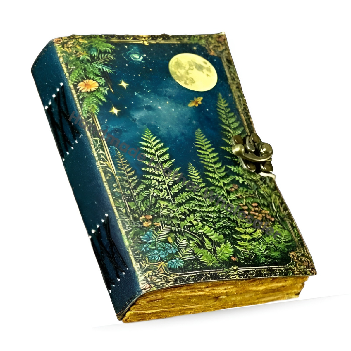 Moon Tree Leather Vintage Moon Forest Grimoire Handmade Book of Shadows, Spell book Wiccan Pagan Gothic Magic Diary Gifts |