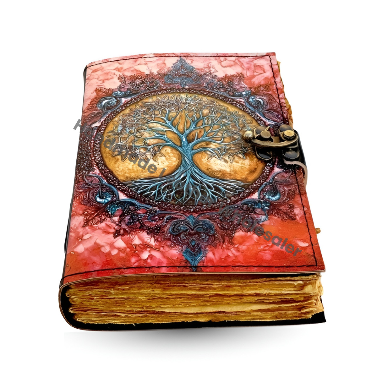 Moon Tree Leather Vintage Moon Forest Grimoire  Handmade Book of Shadows, Spell book Wiccan Pagan Gothic Magic Diary