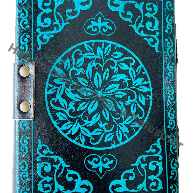 Moon Vintage Leather Journal Women Large Book Shadows Sketchbook Deckle Old Pages Third Eye Crystal Stone Books Custom Logo Gift