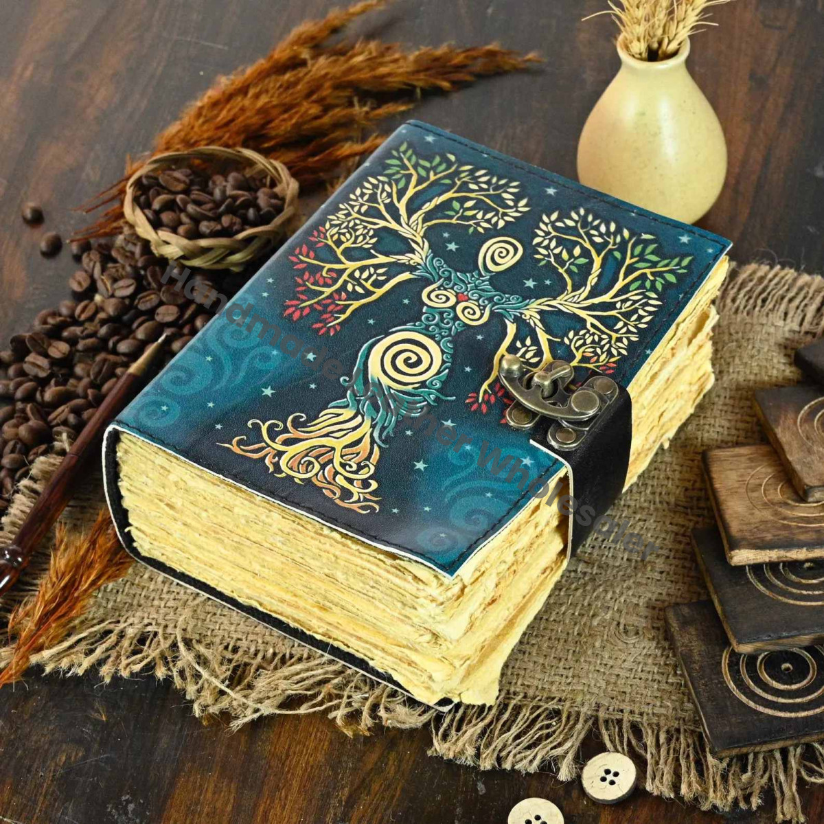 Mother Earth Leather Journal – Rustic Grimoire, Book of Shadows
