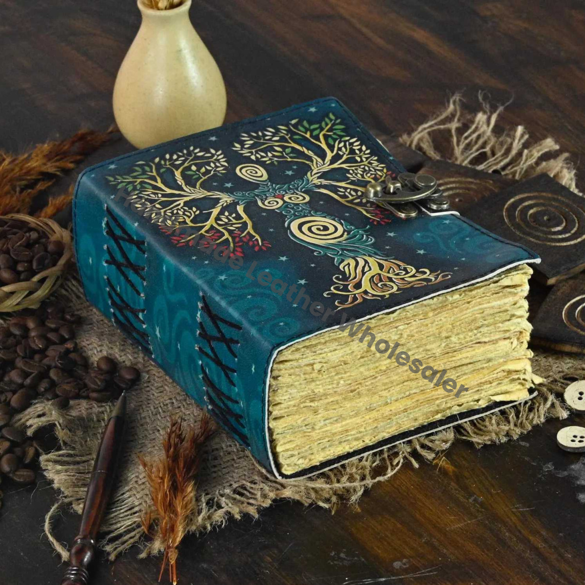 Mother Earth Leather Journal – Rustic Grimoire, Book of Shadows