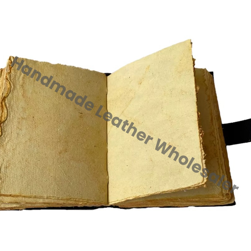 Mother of Earth Journal Design Handmade Leather Printed Deckle Edge Vintage Paper Sketchbook Clasp of Unique Cover Diary Planner