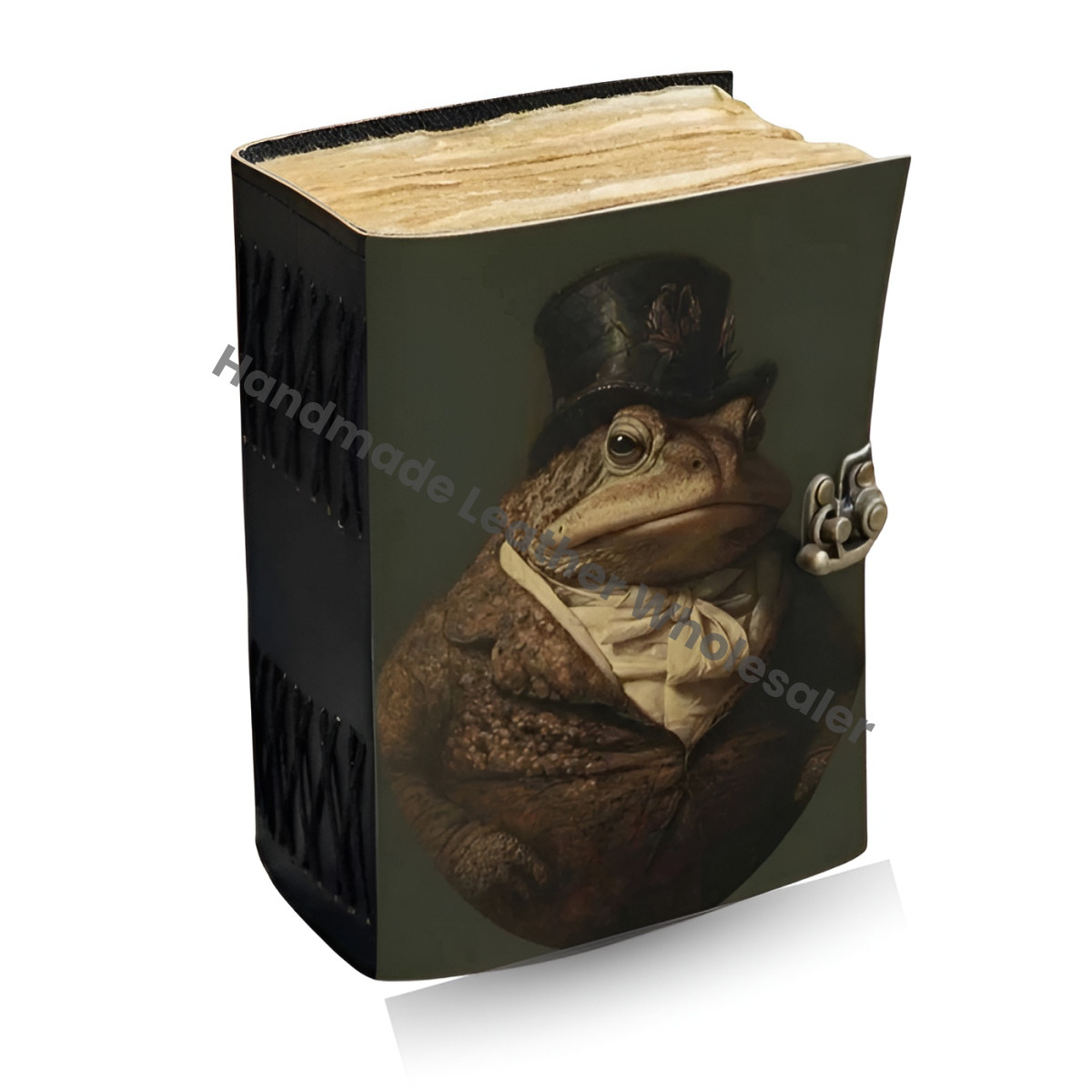 Mr. Toad's Grand Adventure | Vintage Style Victorian Animal Leather Journal, Handmade Notebook for Writer's