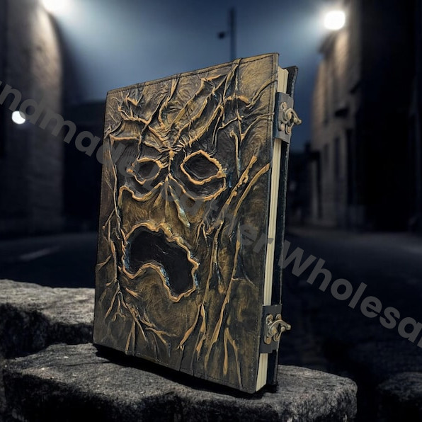 Necronomicon Evil Dead Book – Leather Grimoire Journal, Horror Prop gift