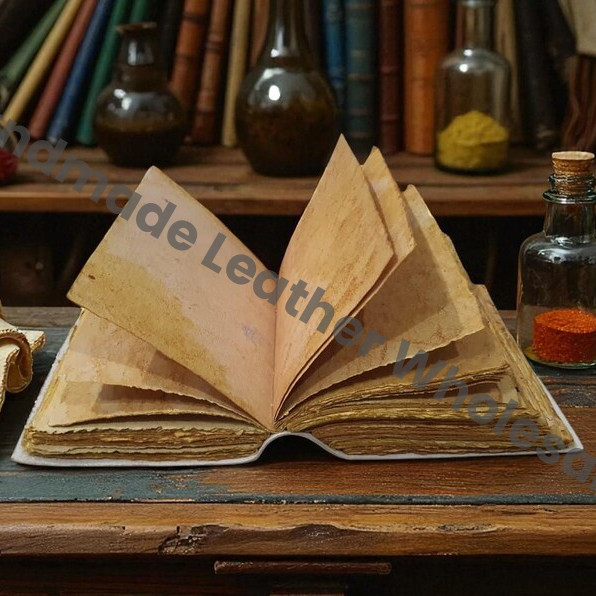 Odin Leather Grimoire – Gothic Raven Spell Book, Deckle Edge Journal