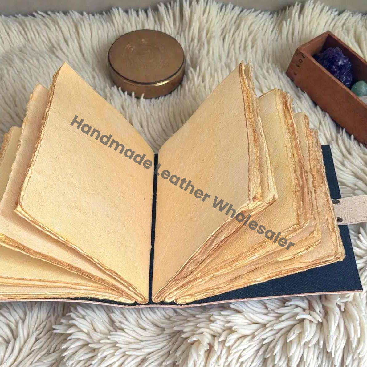 Owl & Girl Printed Art Journal – Moon Garden Fairy Tale Diary | Floral Illustration Notebook | Aesthetic Journal