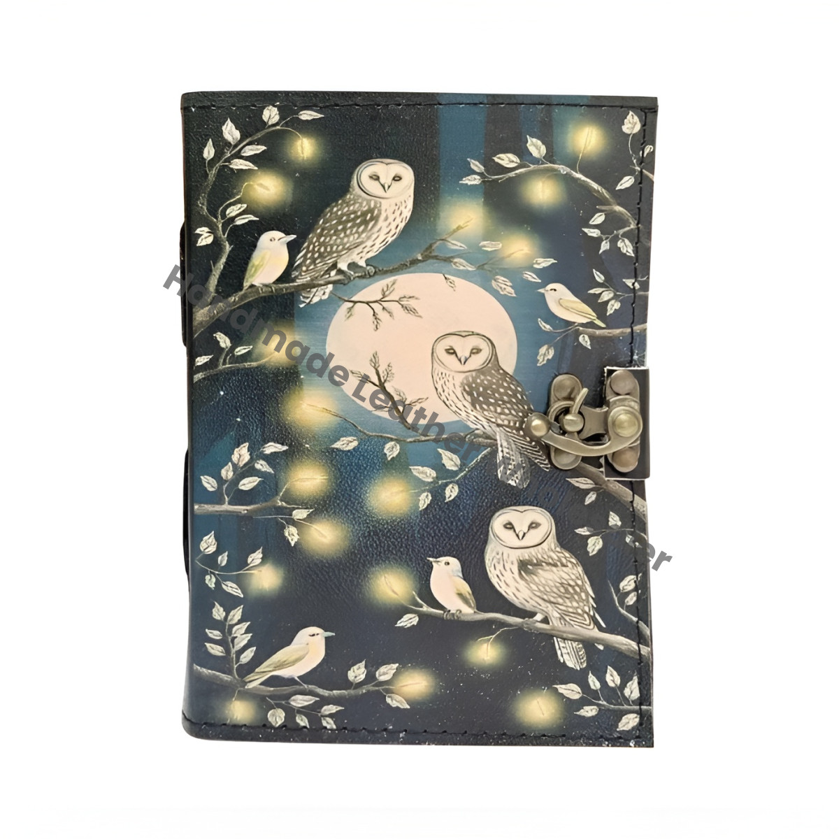 Owl Leather Journal – Gothic Handmade Grimoire