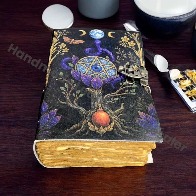 Pentagram Handmade Witchy Leather Journal Vintage Diary Rustic Grimoire: Vintage Spell Book of Shadows Vintage Medieval Writing Journal