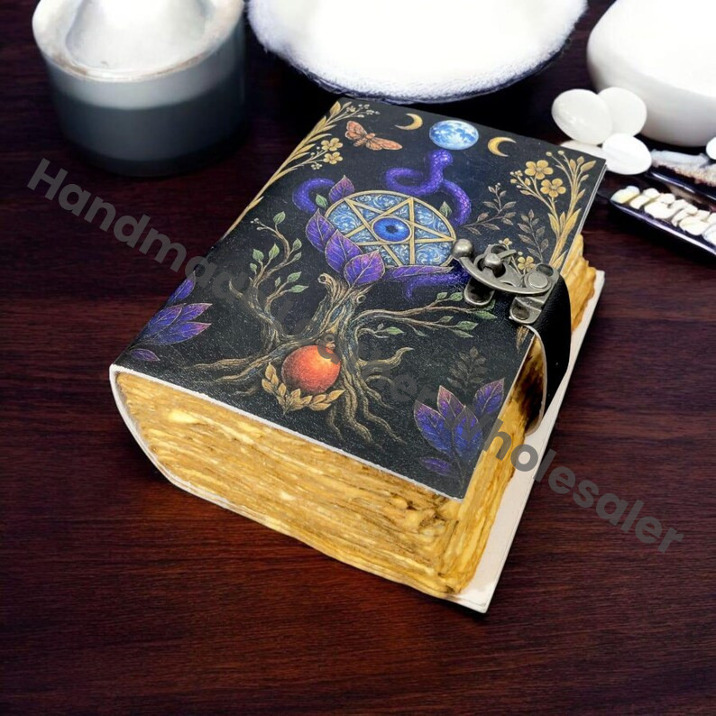 Pentagram Handmade Witchy Leather Journal Vintage Diary Rustic Grimoire: Vintage Spell Book of Shadows Vintage Medieval Writing Journal