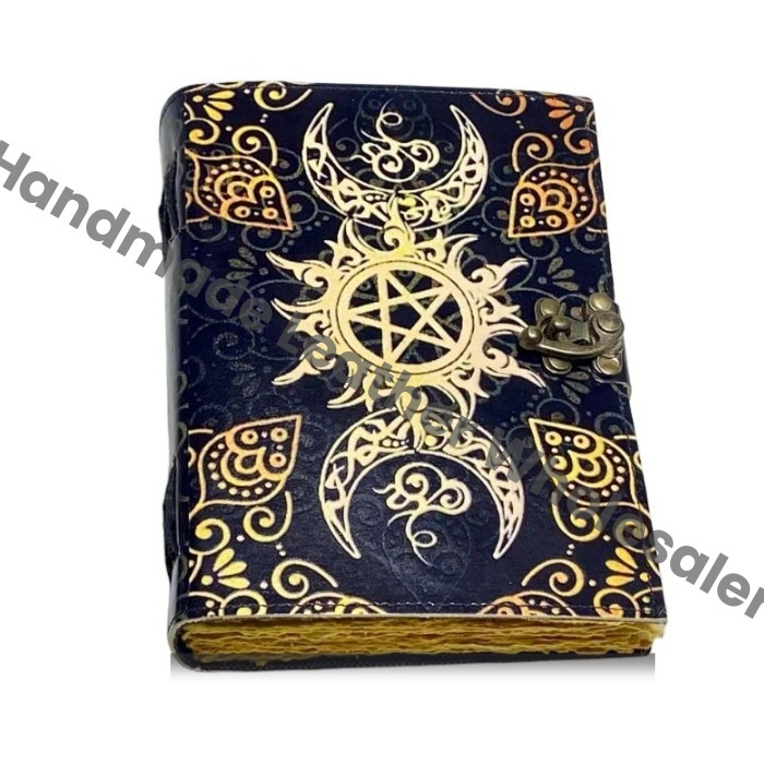 Pentagram Leather Journal: Handmade Antique Book of Shadows