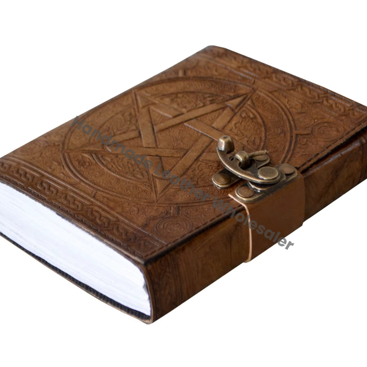 Pentagram Leather Journal Handmade Vintage Charcoal Spiral Travel  Hardcover Personal Organizer Planner