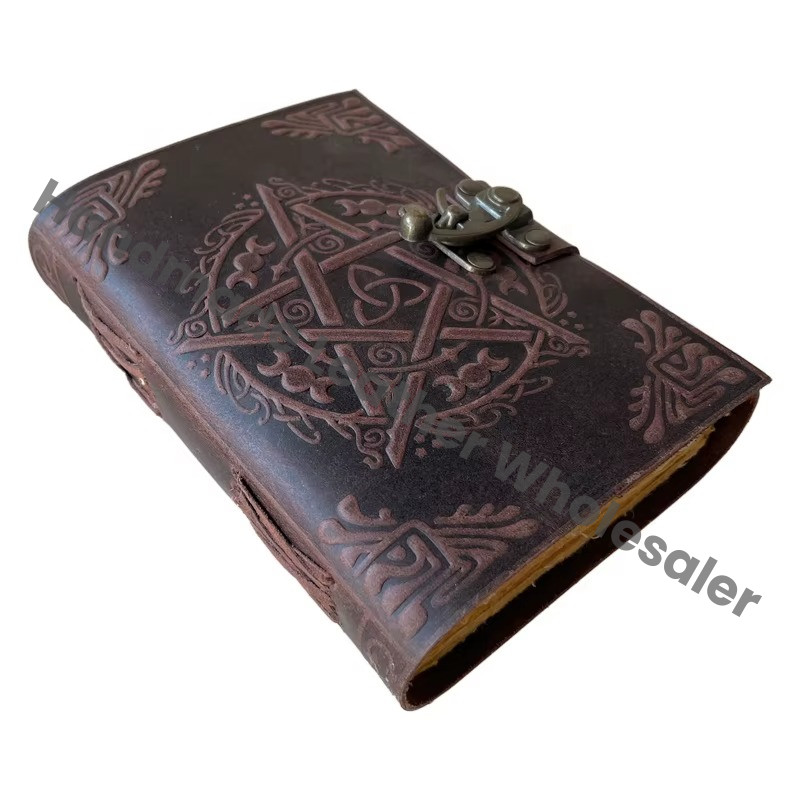 Pentagram Spells Journal Soft Halloween Gifts Decorations Leather Journals Bound Writing Book of Shadows Travel Planner
