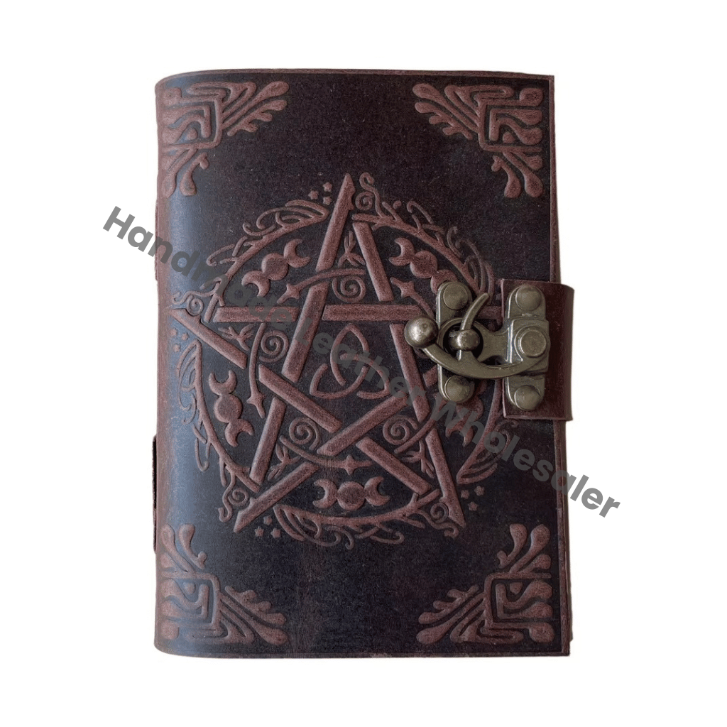 Pentagram Spells Journal Soft Halloween Gifts Decorations Leather Journals Bound Writing Book of Shadows Travel Planner