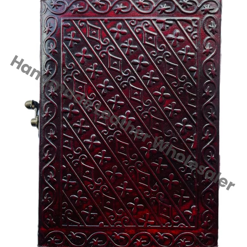 Pentagram Vintage Leather Journal Yellow Genuine Cover Spiral Binding Hardcover Travel Journal 120 Sheets Gift Notebooks