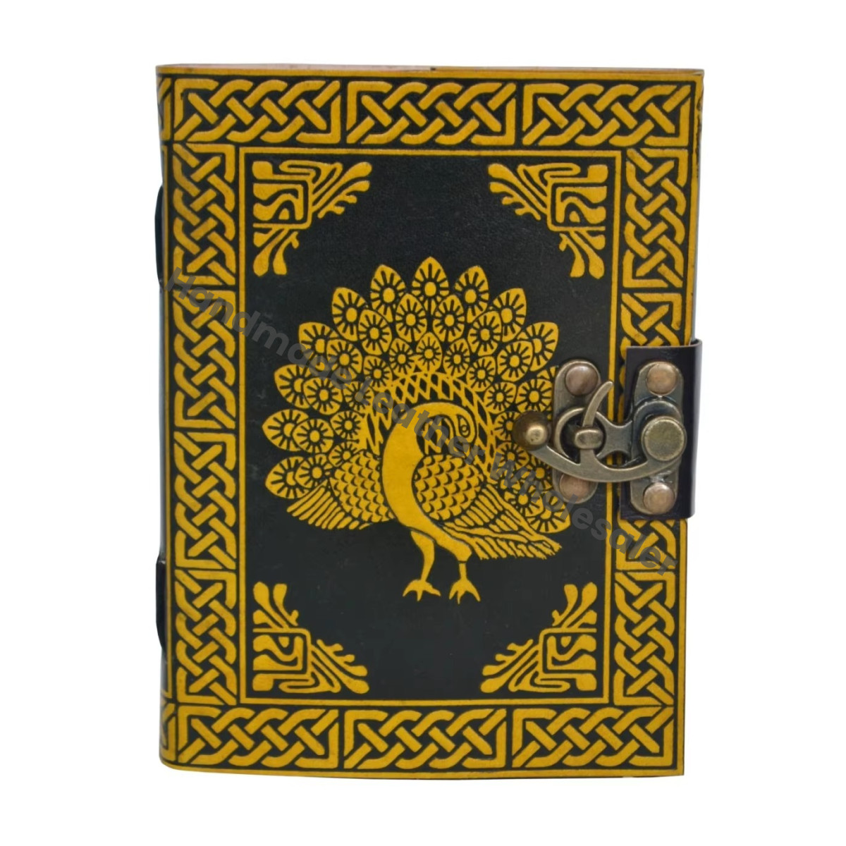 Personalised Peacock Embossed Leather Hardcover Journal Vintage Pages Thermal Handmade Travel Book Gift Artist Planner