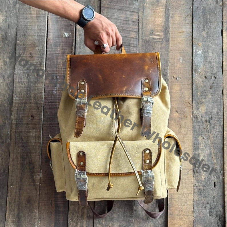 Personalize Leather Backpack, Rucksack Travel Backpack, Roll Top Backpack, Laptop Bag, Unisex Bag For Valentines gift, School College Bag