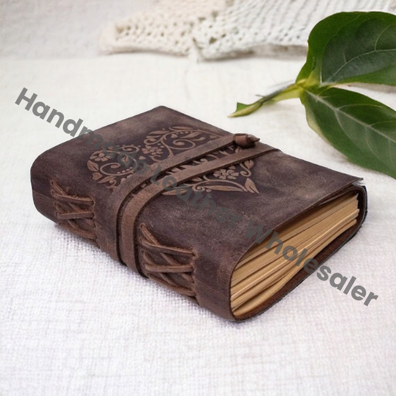 Personalized Celtic Heart Leather Journal: Handmade Writing Travel Sketchbook