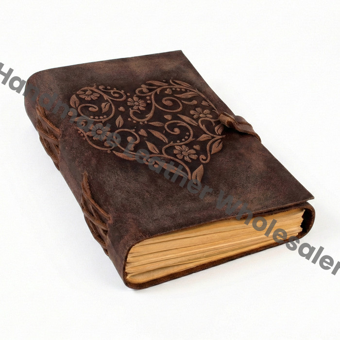 Personalized Celtic Heart Leather Journal: Handmade Writing Travel Sketchbook