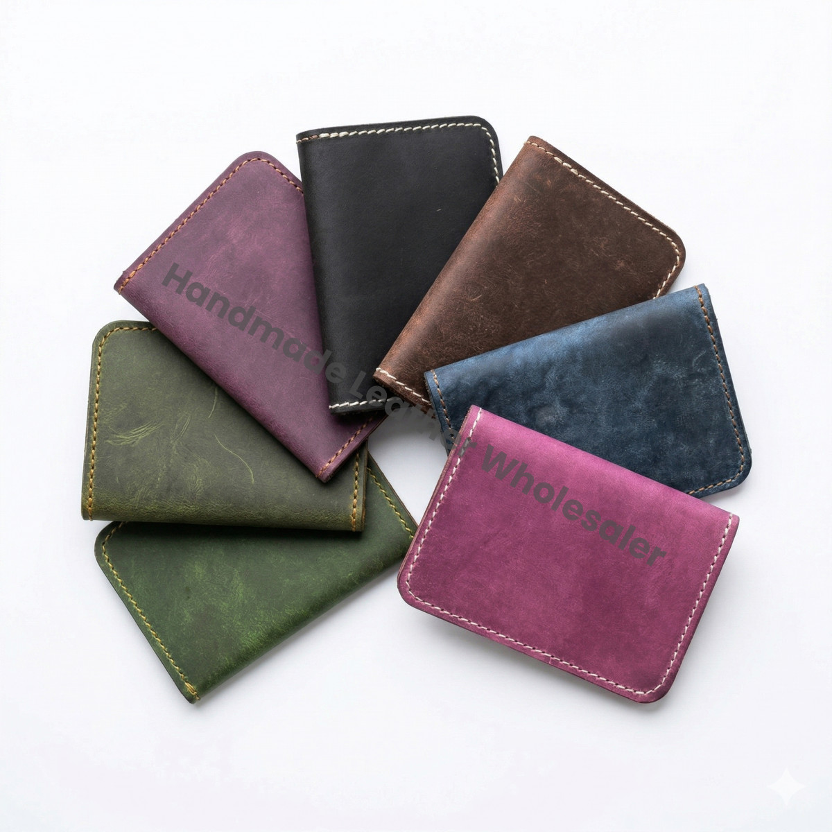 Personalized Full Grain Leather Wallet: Slim Front Pocket Design