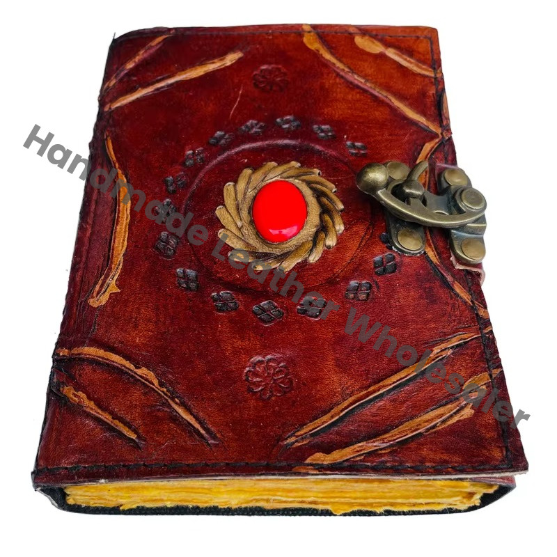 Personalized Handmade Vintage Genuine Brown Leather Travel Journal Custom Leather Notebook High Quality Planner Gift Hardcover