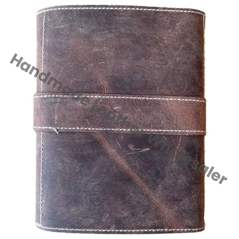 Personalized Heart Inspired Hardcover Leather Journal Custom Logo Meditation Self-Care Planner Deckle Art Paper Vintage Bound