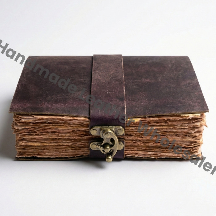 Personalized Large Leather Journal – Handmade Page Vintage Rustic Writing Diary