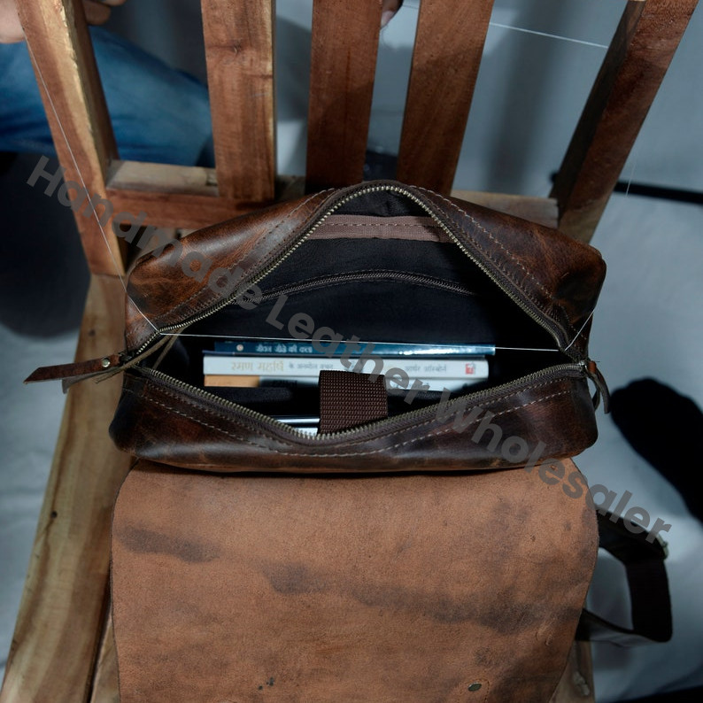 Personalized Leather Backpack Rucksack, 15 inch Laptop Bag