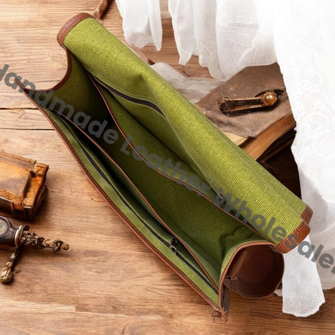 Personalized Leather Crossbody Bag: Cut-Work Travel Shoulder Bag