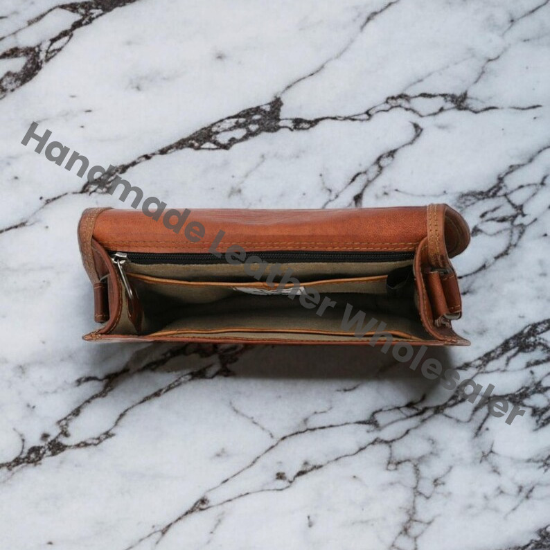 Personalized Leather Crossbody Bag: Monogrammed Travel Purse