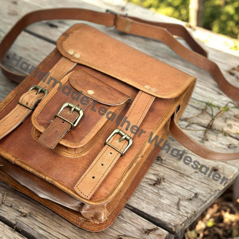 Personalized Leather Crossbody Tablet Bag: Satchel