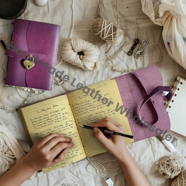 Personalized Leather Journal for Women Diary with Lock and Key Lined Journal- Gift for women Anniversary Gifts Daily Diary