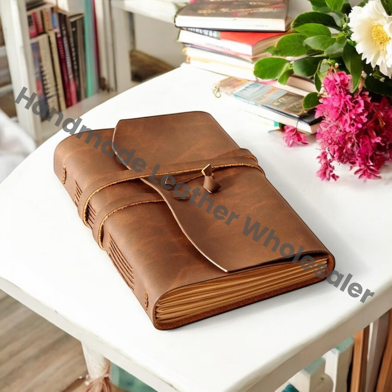 Personalized Leather Journal with Name – Handmade Lined Notebook Travel Writing Journal for Gift Custom Leather Diary for Him Her