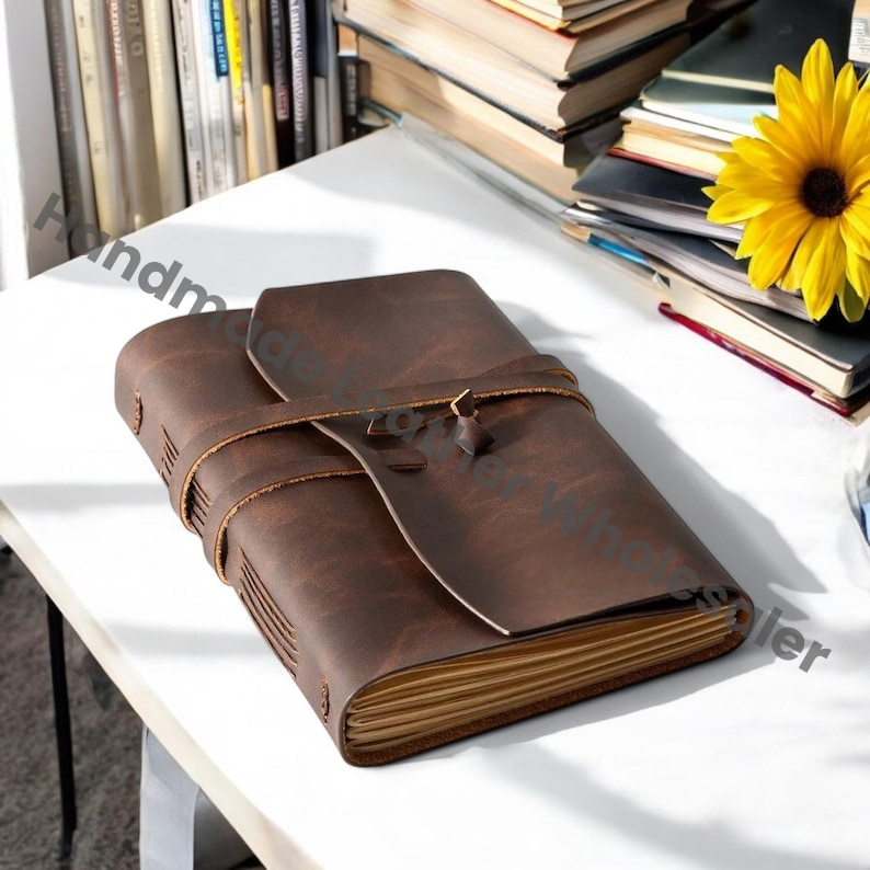 Personalized Leather Journal with Name – Handmade Lined Notebook Travel Writing Journal for Gift Custom Leather Diary for Him Her