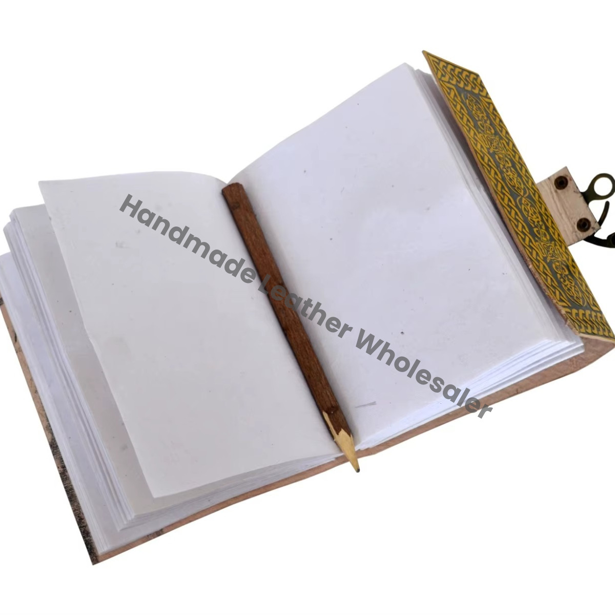 Personalized Leather Journals Sunflower Vintage Handmade Notebooks Woman Large Sketchbook Supplies Gift Hardcover Custom Logo