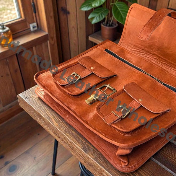 Personalized Leather Messenger Bag: Vintage Brown Crossbody Laptop Briefcase Messenger Bag Gifts