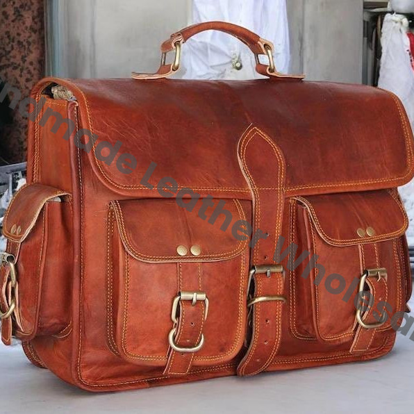 Personalized Leather Motorcycle Bag: Vintage Saddle Panniers, Bike Lover Gift