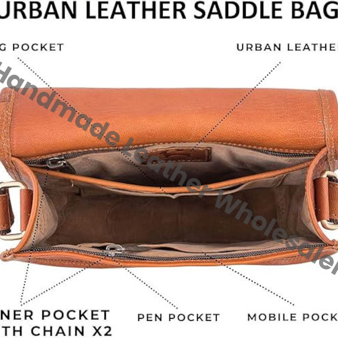 Personalized Leather Saddle Bag: Boho Crossbody Purse