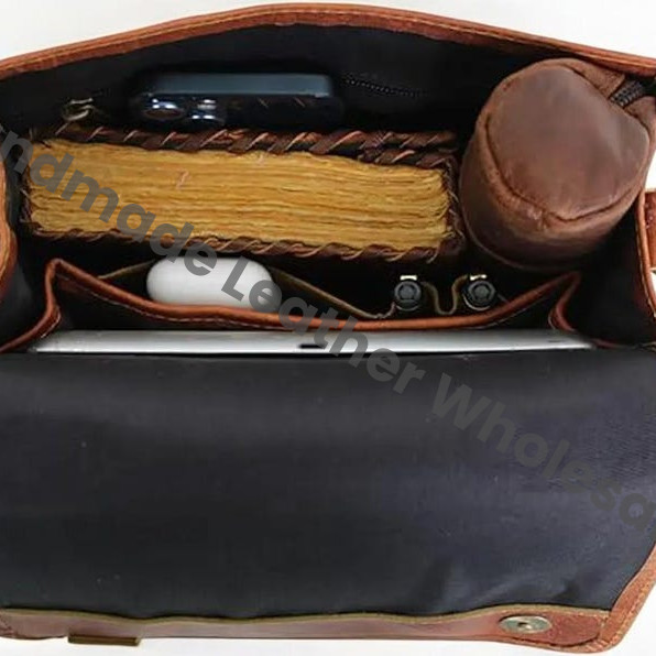 Personalized Leather Satchel: Handmade Distressed Tablet/Laptop Messenger Bag