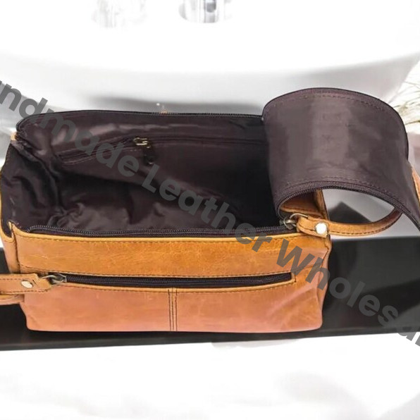 Personalized Leather Toiletry Bag: Engraved Dopp Kit, Groomsmen Gift