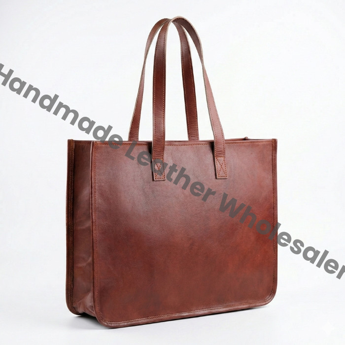 Personalized Leather Tote Bag: Monogram Travel Purse, Gifts for Women