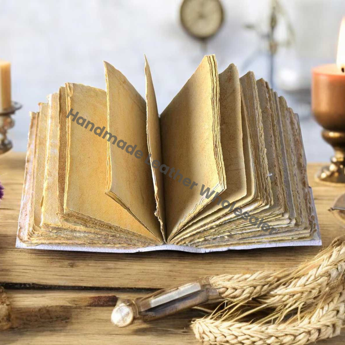 Raven Leather Grimoire – Gothic Book of Shadows, Witchcraft Spellbook