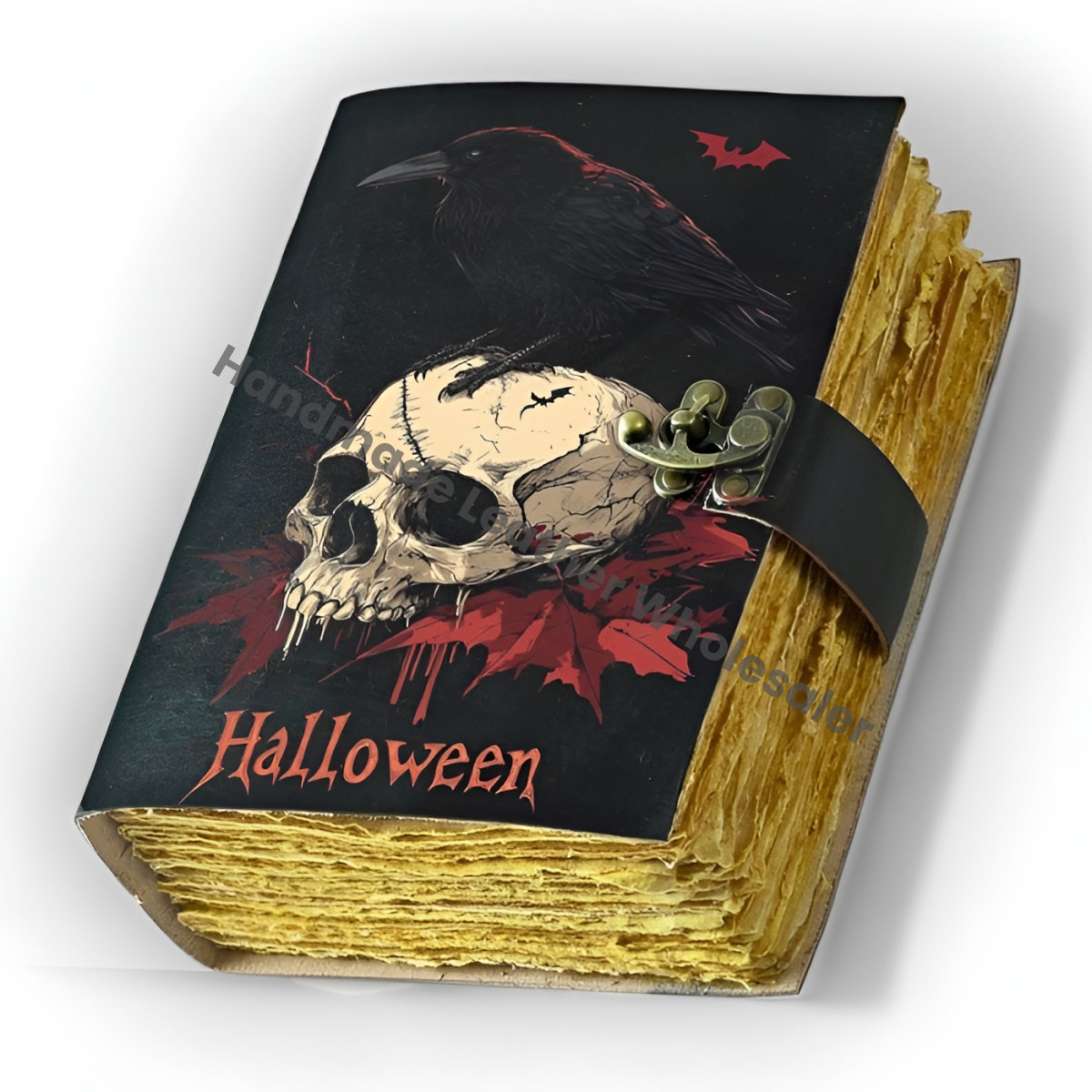 Raven Leather Journal: Vintage Grimoire Book of Shadows