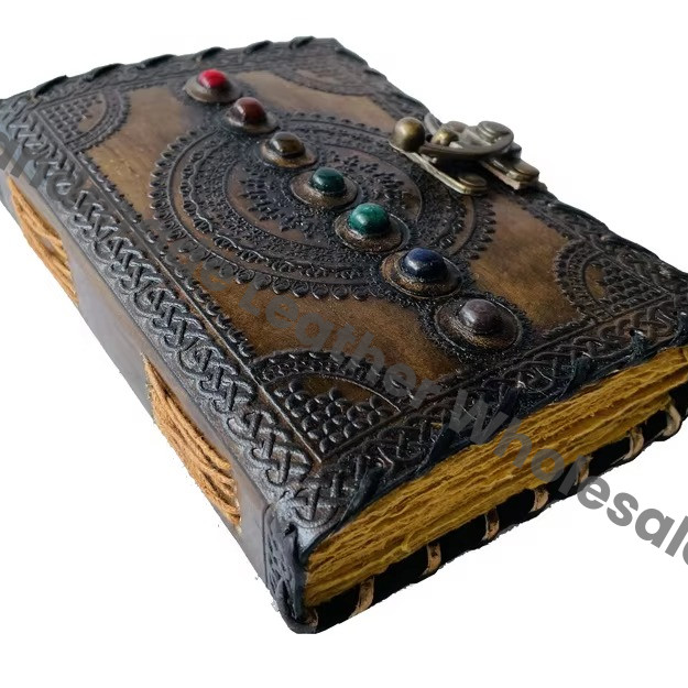 Seven Stone Custom Design Personalize Vintage Leathers Journal Shadows Antique Hardcover Diary Deckle Edge Papers