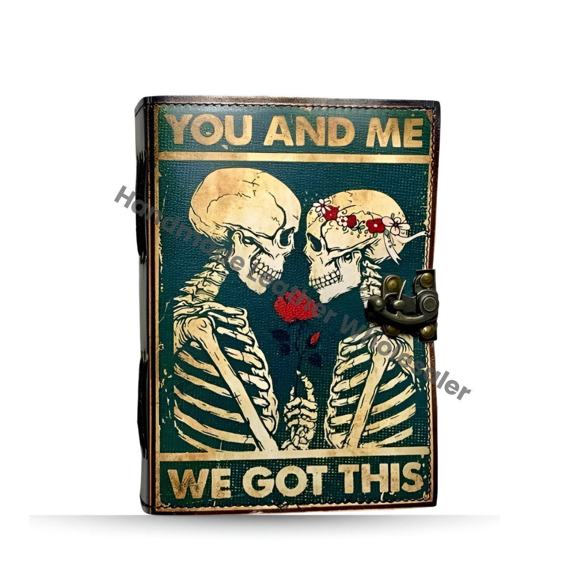 Skull Tarot Journal: Gothic Grimoire Book of Spells, Antique Leather Notebook