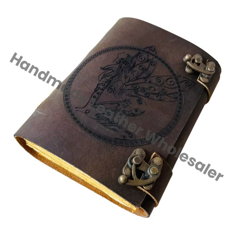 Soft Book Journal Gifts Unlined Deckle Paper High Quality Spiral Bound Leather Decor Writing Box Journal Gifts
